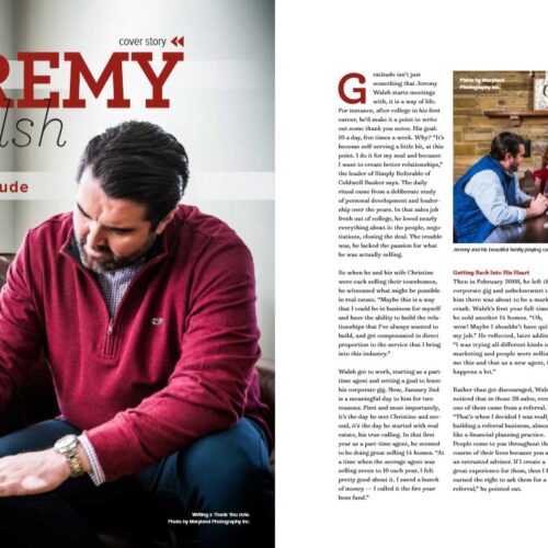 Jeremy Walsh Featured on the Cover of April 2019 Top Producer Magazine 2